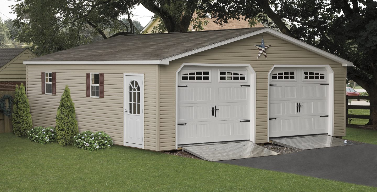 custom two car garages 2 car detached sheds for sale