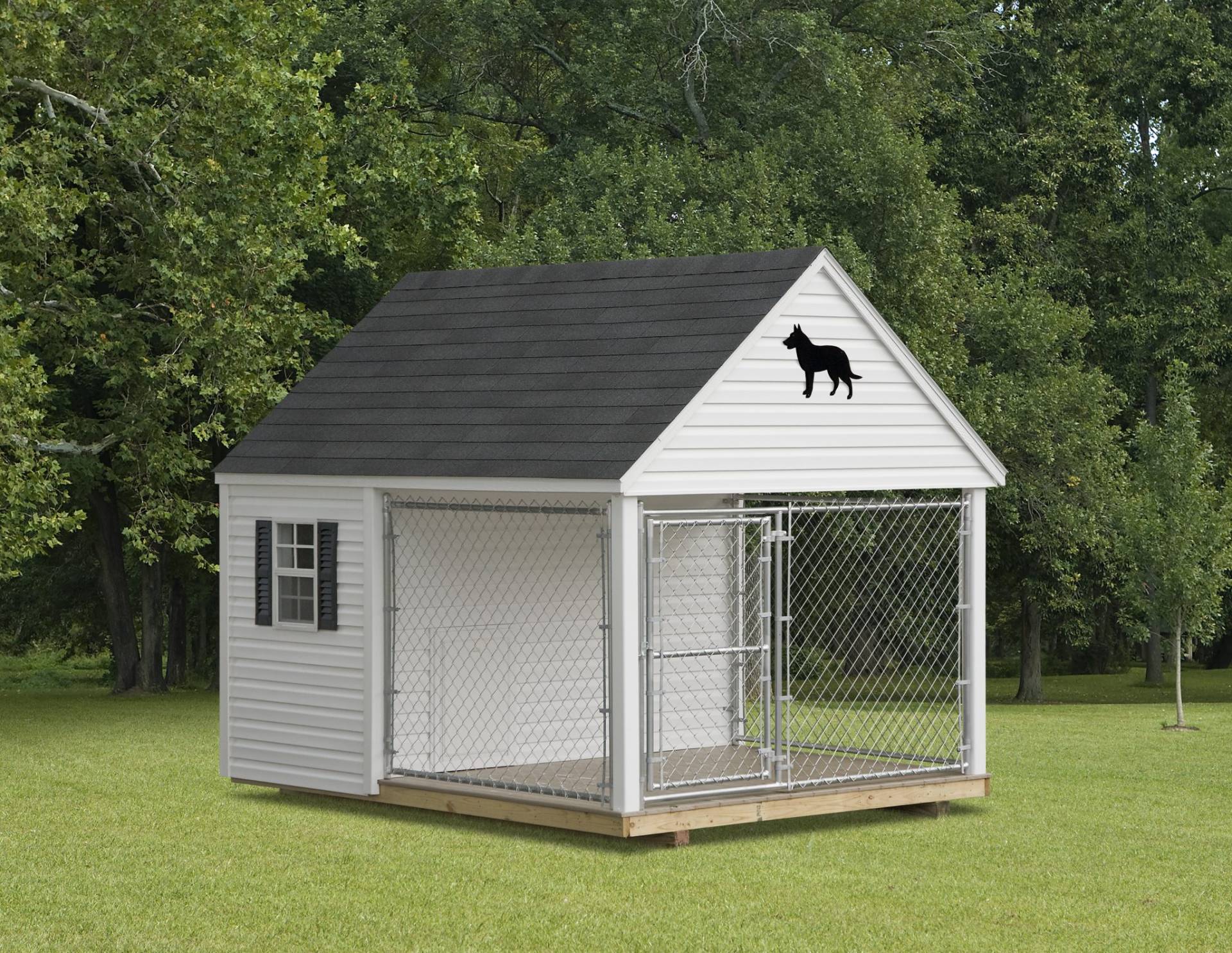 large outdoor dog kennel