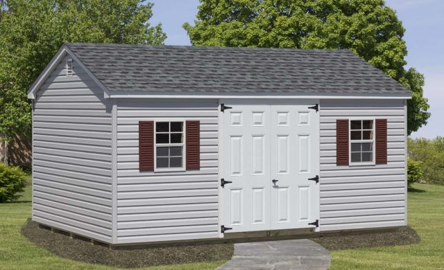 gray a frame customized shed