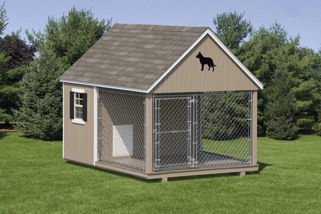 dog house with fence