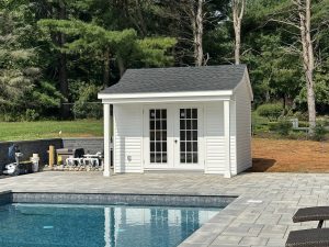 8×12 Pool House with 3′ Porch